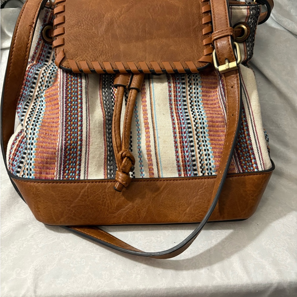 Jen & Co. Brown and Multicolor Women's Bag